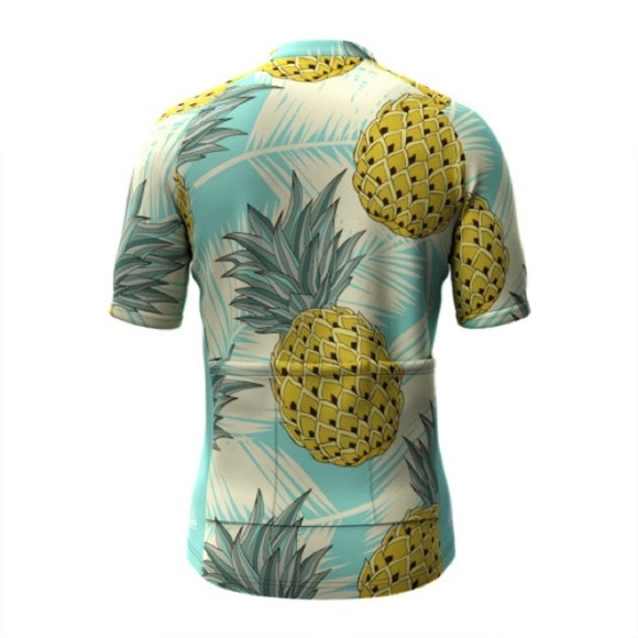Free Cycle Men's Fruit Print Aloha Hawaiian Jersey - Pineapple Size XL - Picture 2 of 7